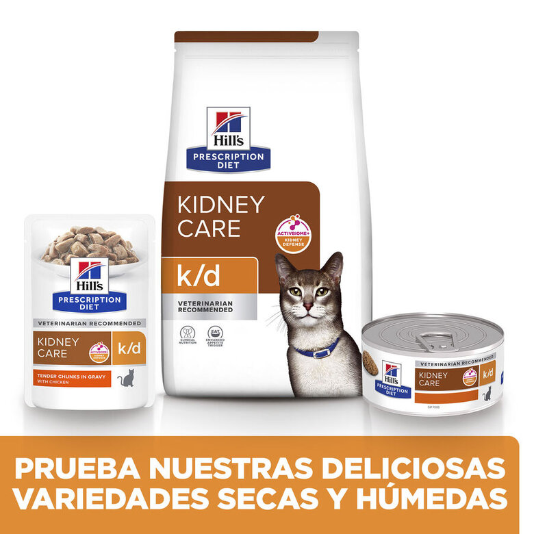 Hill's Prescription Diet Kidney Care k/d Pollo sobre para gatos, , large image number null